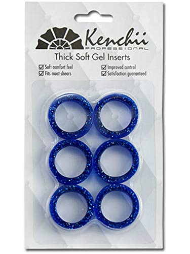 Kenchii Extra Soft Premium Quality Shear Finger Ring Inserts Thick Choose Color (Blue) Blue - PawsPlanet Australia
