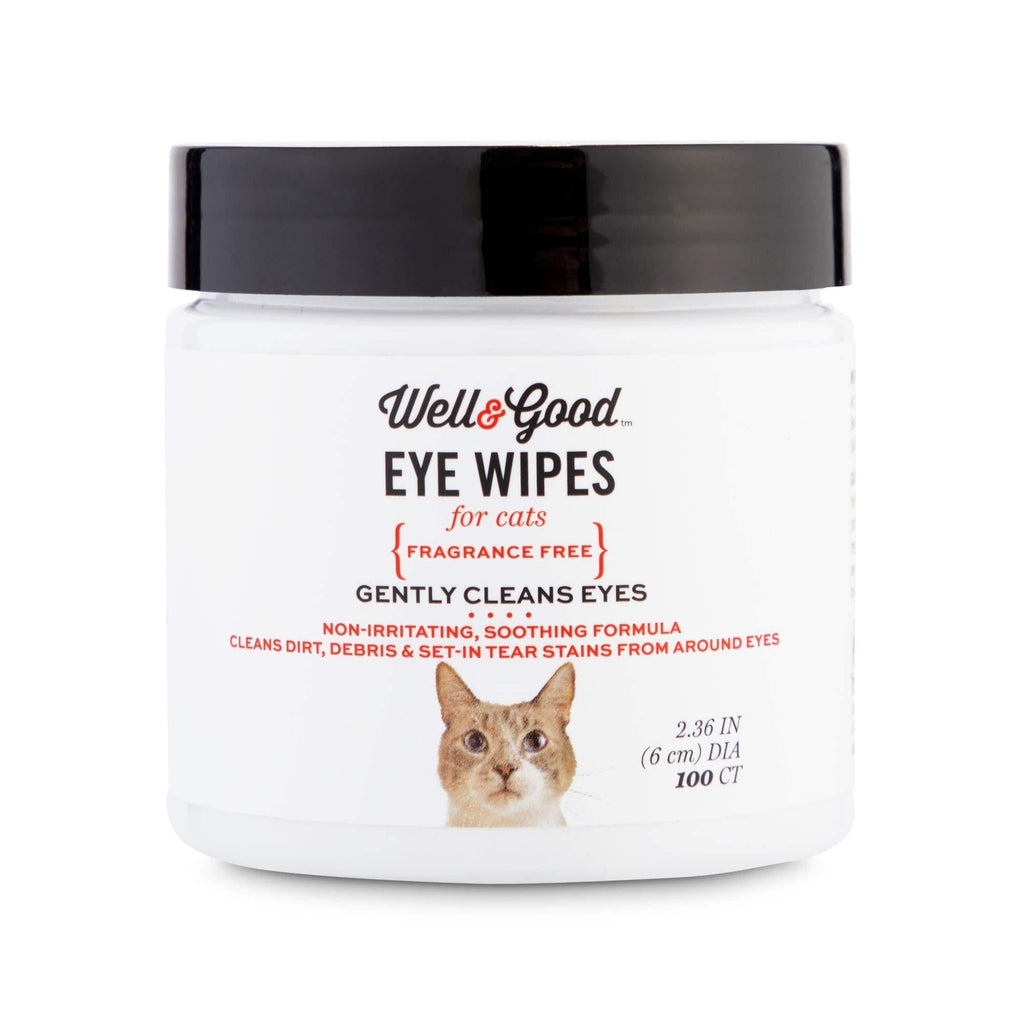 Well & Good Cat Eye Wipes, Pack of 100 - PawsPlanet Australia