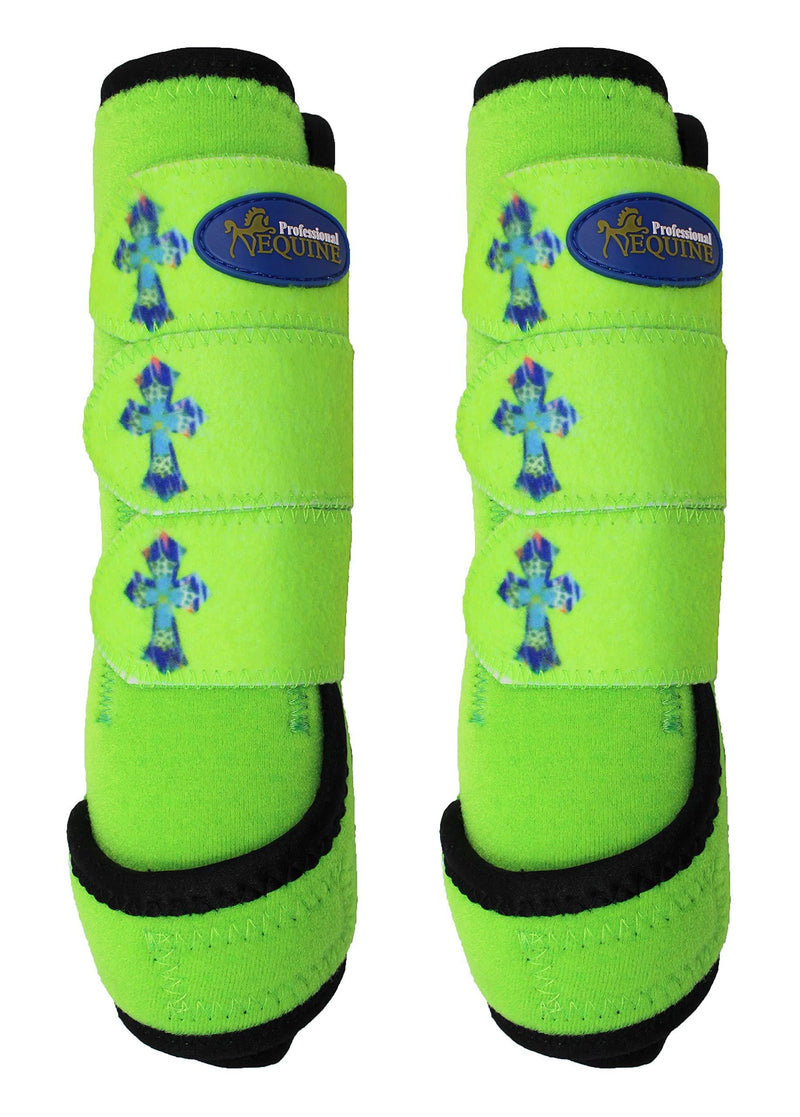 [Australia] - Professional Equine Horse Medium Sports Medicine Front Splint Boots Cross 4178A 