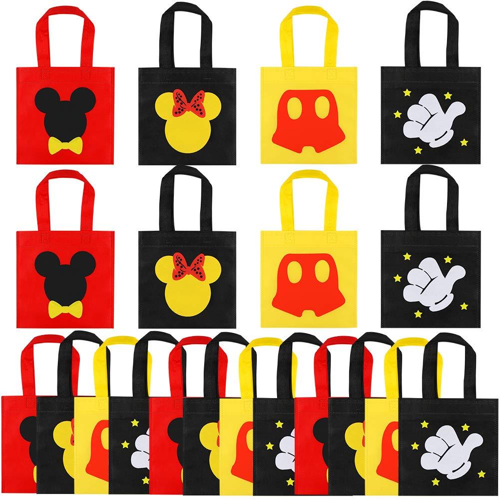 20 Pcs Mouse Favor Bags, Treat Candy Goodie Gift Non-woven Bags Reusable for Baby Birthday Party Supplies Baby Shower Mouse Theme Party Decorations - PawsPlanet Australia