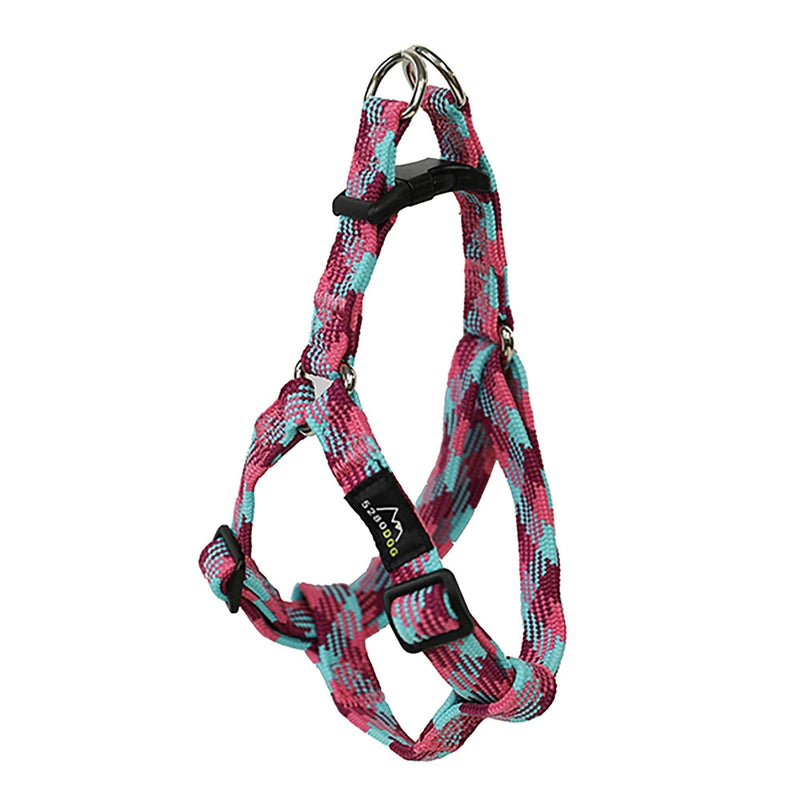 [Australia] - 5280 Dog Pink Nylon Braided Step-in Harness Medium 