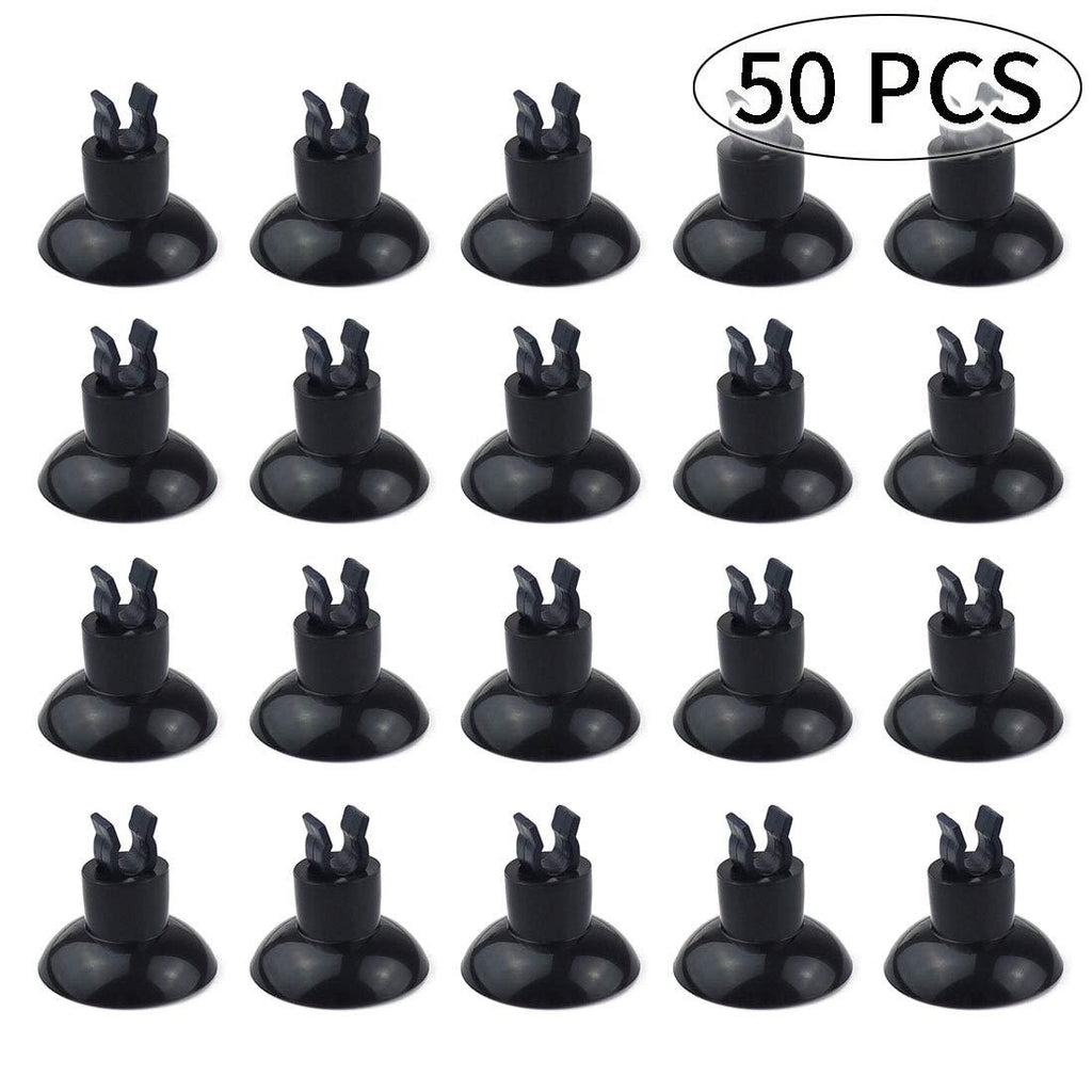 [Australia] - 50 Pieces Airline Tube Holder Aquarium Suction Cup Clips Hose Holder Clips Clamps Air Line Pump Tube Holder for Fish Tank 