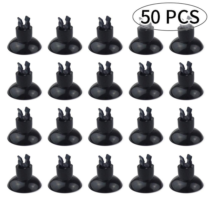 [Australia] - 50 Pieces Airline Tube Holder Aquarium Suction Cup Clips Hose Holder Clips Clamps Air Line Pump Tube Holder for Fish Tank 