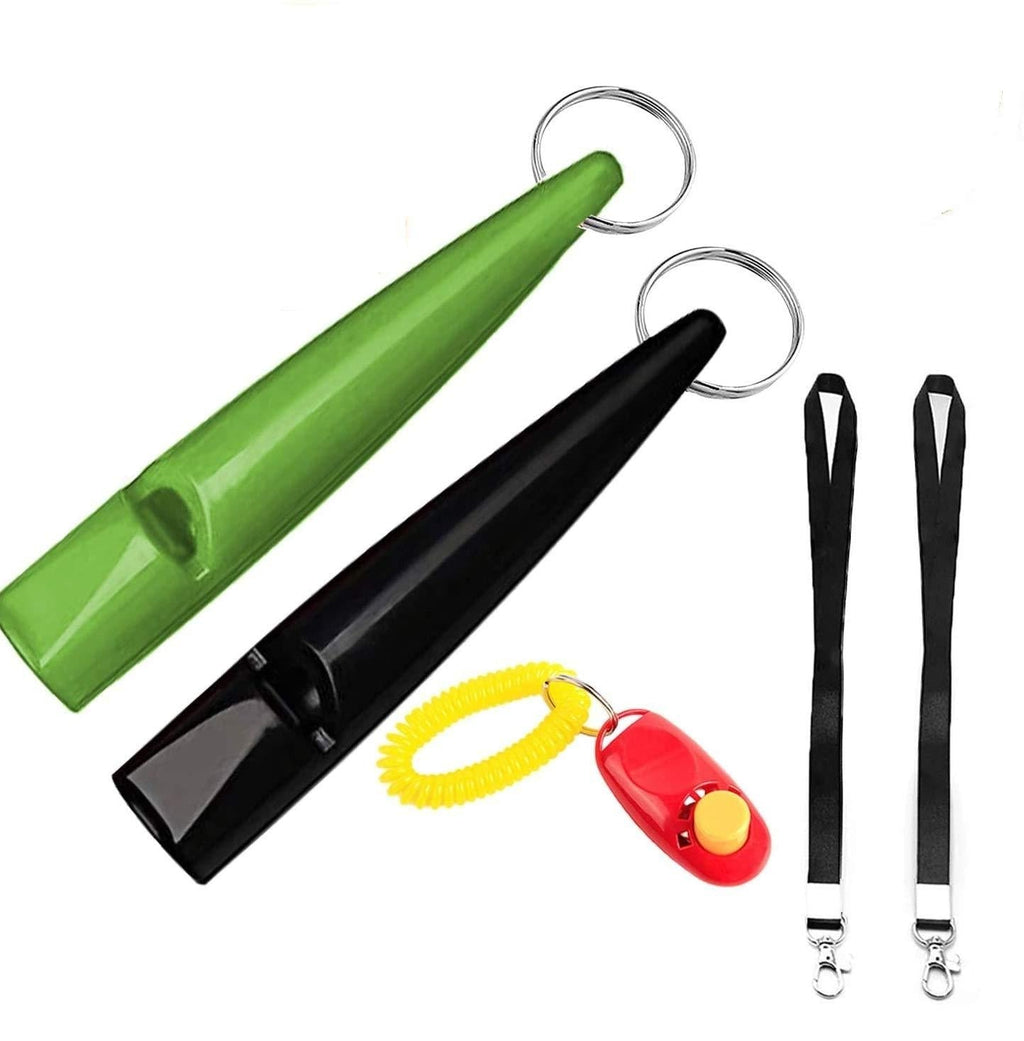 Nilook Dog Whistles & Dog Training Clicker,Professional Ultrasonic Plastic Dog Whistle with Lanyard Dog Training Clicker For Recall Stop Barking(3Pcs) - PawsPlanet Australia