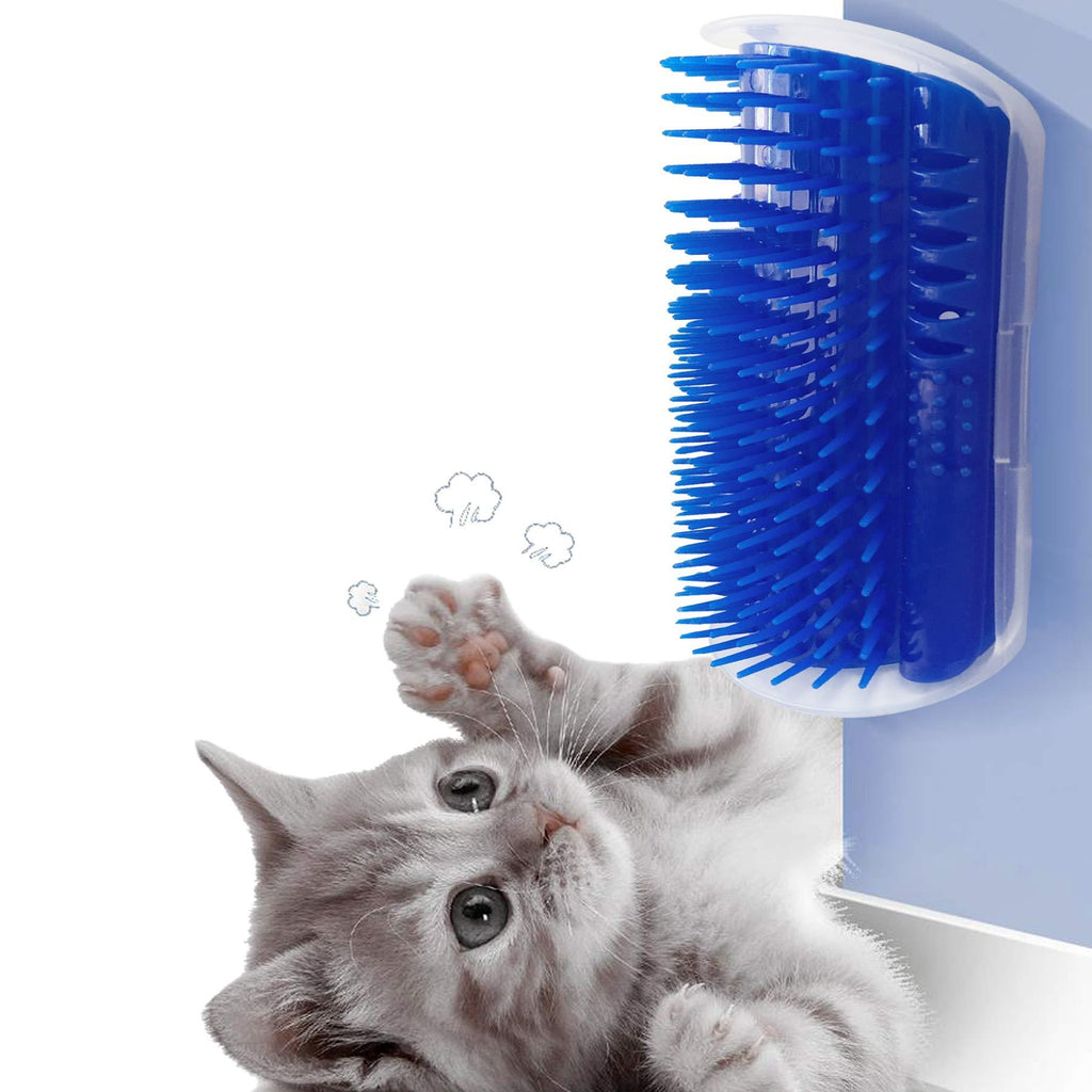 [Australia] - prowithlin Cat Self Groomer, 2 Pack Cat Grooming Brush, Cat Face Scratcher, Wall Corner Groomers Soft Grooming Brush Cat Massage Combs for Short Long Fur Cats, Softer Massager Toy for Kitten Puppy Blue 