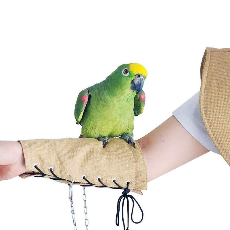 [Australia] - Parrot Anti-Scratch Shoulder Protector Multi-Purpose Bird Shoulder Shawl Bird Diaper for Small Medium Parakeets Cockatiels Sun Conures Macaws Love Birds Finches Lovebird Hang Bird Anklet & Toys Yellow 