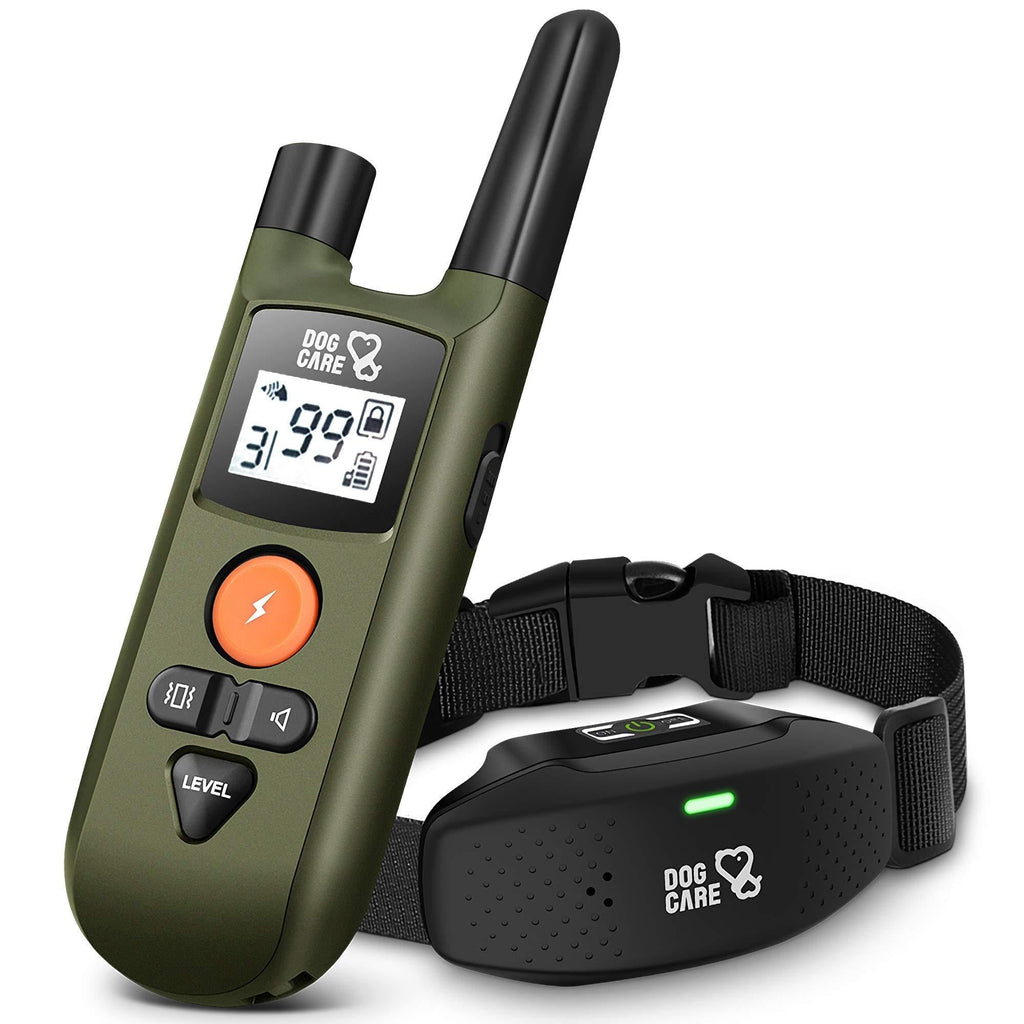 [Australia] - Dog Training Collar - Rechargeable Dog Shock Collar w/3 Training Modes, Beep, Vibration and Shock, Rainproof Training Collar, Up to 1000Ft Remote Range, 0~99 Shock Levels Dog Training Set 