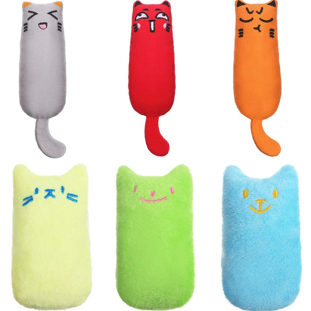 [Australia] - Gejoy 6 Pieces Catnip Fish Toys for Cat Playing Chewing Teeth Cleaning Fish Type Catnip Toys Creative Catnip Teeth Cartoon Chew Toys (Style 2) 