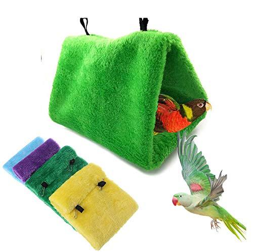 [Australia] - Warm Plush Bird Nest House Hammock Bed Toy for Pet Parakeet Cockatiel Conure Amazon Cage Stand Perch Medium 