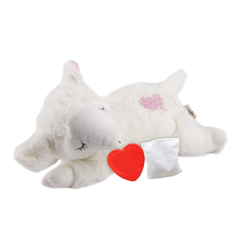 [Australia] - All for Paws Puppy Heart Beat Behavioral Aid Plush Toy, Dog Comfort Sleep Toys White Sheep 