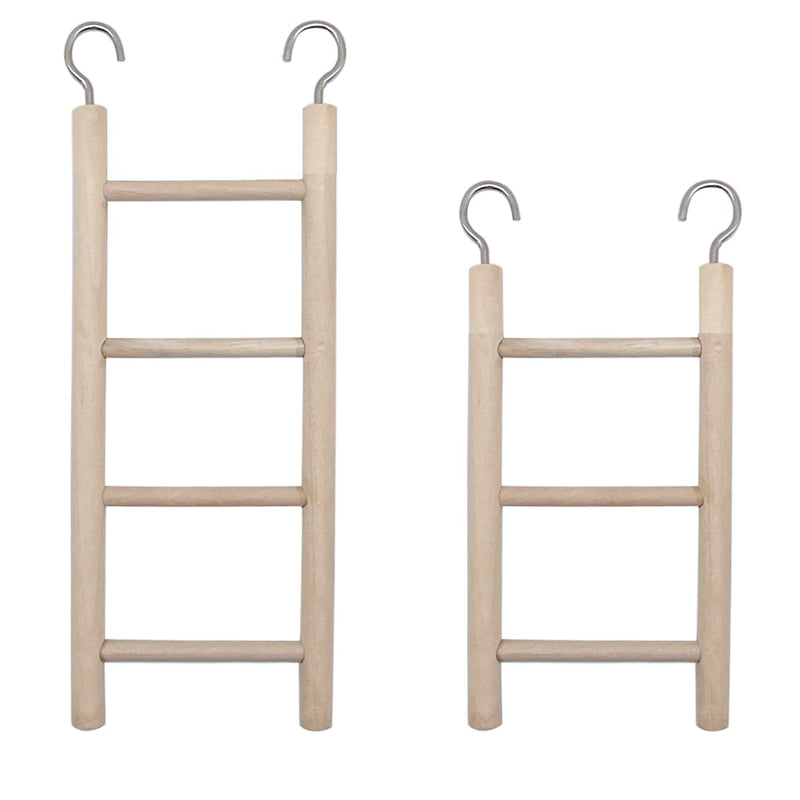 2pcs Wooden Ladder for Bird Parrot Ladder Cage Climbing Toy Birdie Basics (3 Step & 4 Step) - PawsPlanet Australia