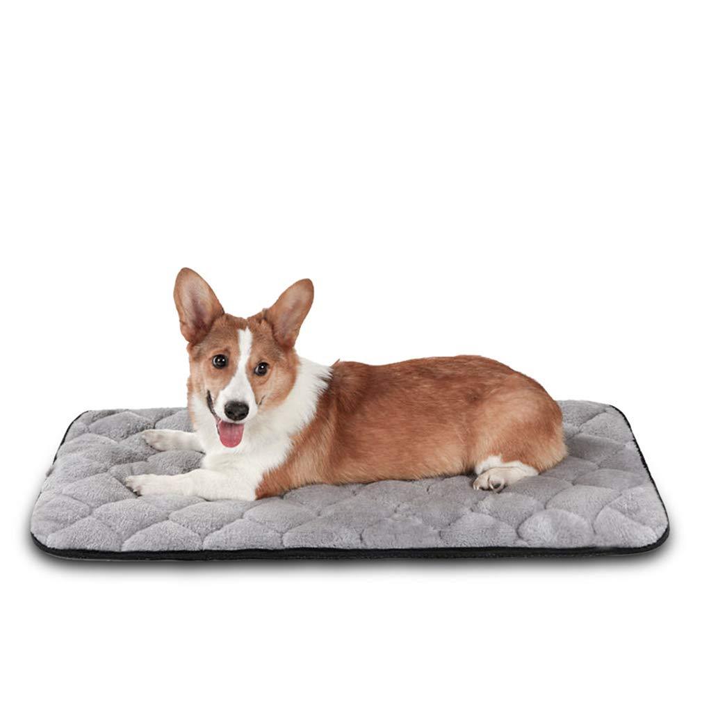 [Australia] - QIAOQI Dog Bed Crate Mat Kennel Pad | Washable Orthopedi Antislip Beds Cushion Padding 23-inch Grey 