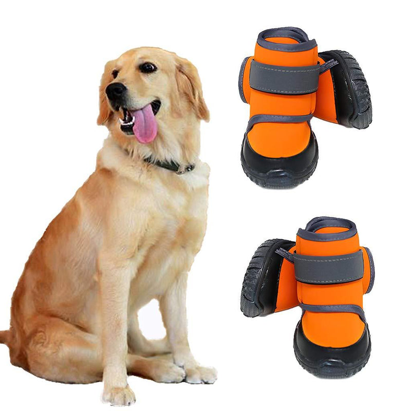 [Australia] - JiAmy Dog Shoes Dog Boots Snow Dog Booties Dogs Paw Protection with Anti-Slip Sole, Dog Snow Socks for Beagle, Small Bulldog, Cocker Spaniel, Corgi XXL-4 PCS 