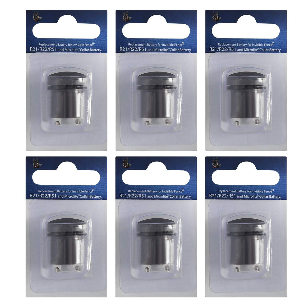 [Australia] - Ruzixt Dog Fence Batteries Compatible with Invisible Fence R21, R22, R51 and Microlite Collars Replacement Battery (6 Pack) 