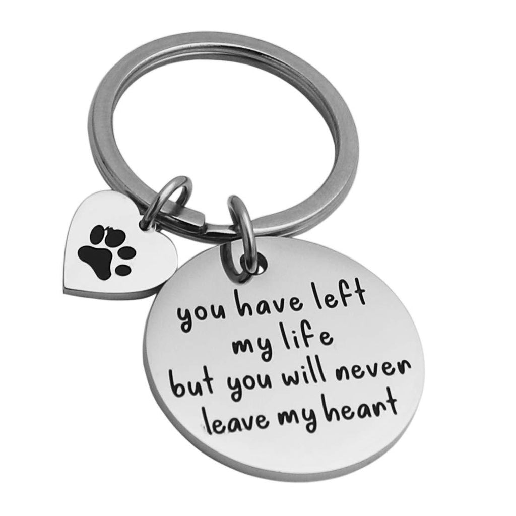 [Australia] - Meibai Pet Memorial Gift Keychain Pet Sympathy Gift Pet Loss Keychain Pet Remembrance Jewelry Dog Loss Cat Loss Gifts You Have Left My Life But You Will Never Leave My Heart 