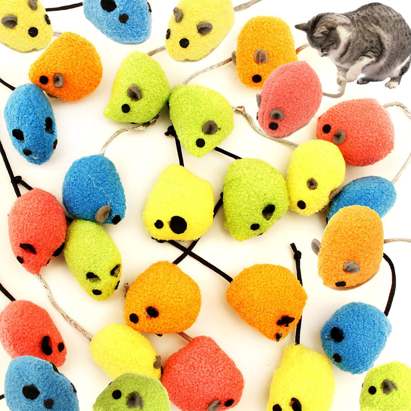 Youngever 20 Pcs Cat Toys, Catnip Mice, Cat Mouse Toys, Catnip Cat Toys, Interactive Play for Cat, Puppy, Kitty, Kitten Color - PawsPlanet Australia