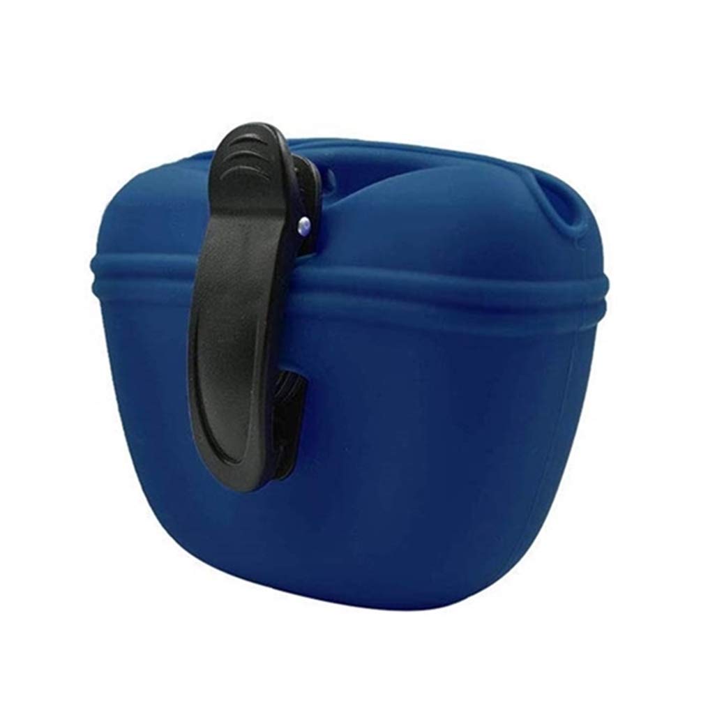 RoyalCare Silicone Dog Treat Pouch-Small Training Bag-Portable Dog Treat Bag for Leash with Magnetic Closure and Waist Clip[US Design Patent] dark blue - PawsPlanet Australia