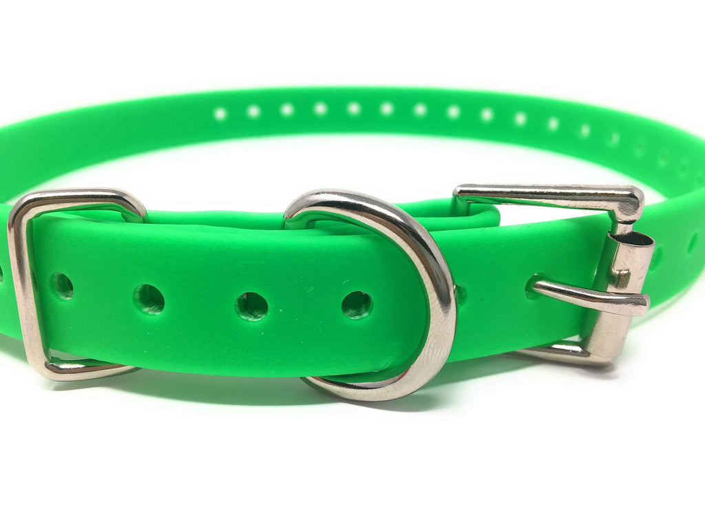 [Australia] - Sparky Pet Co E Collar Biothane 3/4" Replacement Straps - 7 Dog Loving Colors Green Biothane 