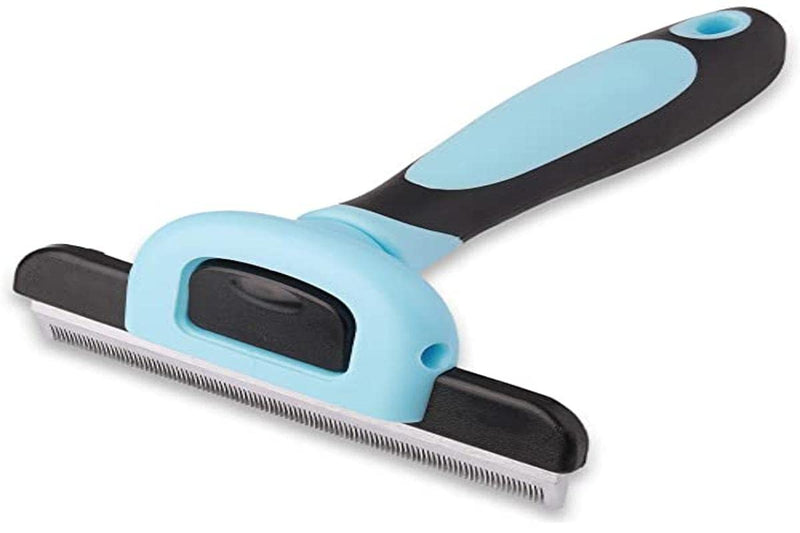 Pets First Professional Pet Brush - Grooming & Deshedding Tool for Cats & Dogs - Reduces Shedding, Dead Hair, Tangles - Detachable Stainless Steel Comb for Easy Cleaning - Soft Anti-Slip Handle - PawsPlanet Australia