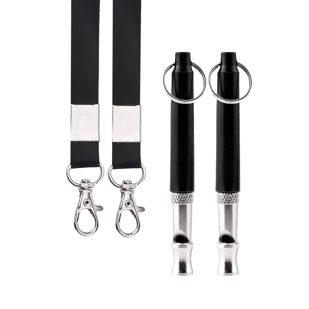 [Australia] - LUTER 2Pcs Dog Whistle to Stop Barking, Professional Adjustable Pitch Ultrasonic Dog Training Whistle and Silent Barking Control for Dogs with 2 Lanyard 