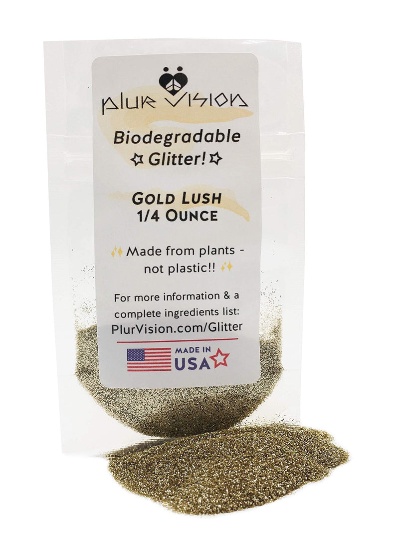 Extra Fine Biodegradable Glitter for Body Decoration, Cosmetics, Crafts, DIY Projects. Made from Plant Cellulose, Earth Friendly (1/4 Ounce, Bronze) 1/4 Ounce - PawsPlanet Australia