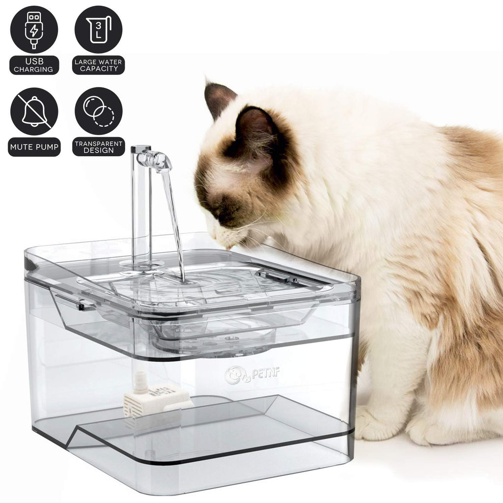 [Australia] - ﻿2020 Newest Upgraded Cat Fountain for Pet 100oz/3L,Dog Cat Water Fountain,Automatic Drinking Fountain,Dog Water Dispenser,Ultra Quiet, Adjustable Water Flow,Activated Carbon with Replaceable Filters 