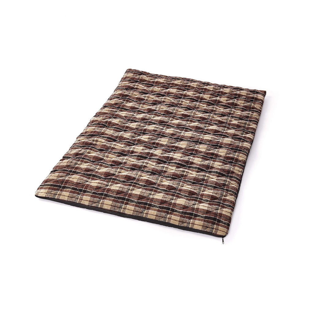 [Australia] - The Lakeside Collection Self-Warming Pet Bed - Thermal Quilted Brown Plaid - Large 