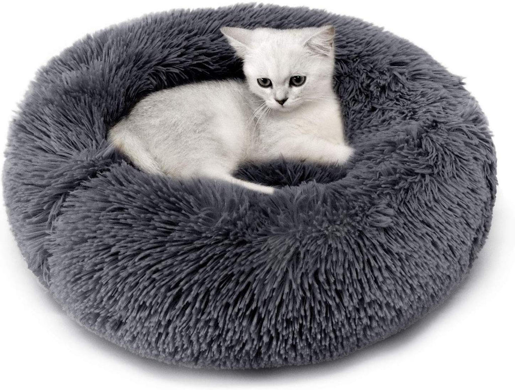 [Australia] - Legendog Cat Bed, Cat Bed for Indoor Cats Cat Bed Round Kitten Cushion Bed, Faux Fur Cat Beds for Small Cat and Small Dog, Plush Soft Cat Sleeping Bed fresh 