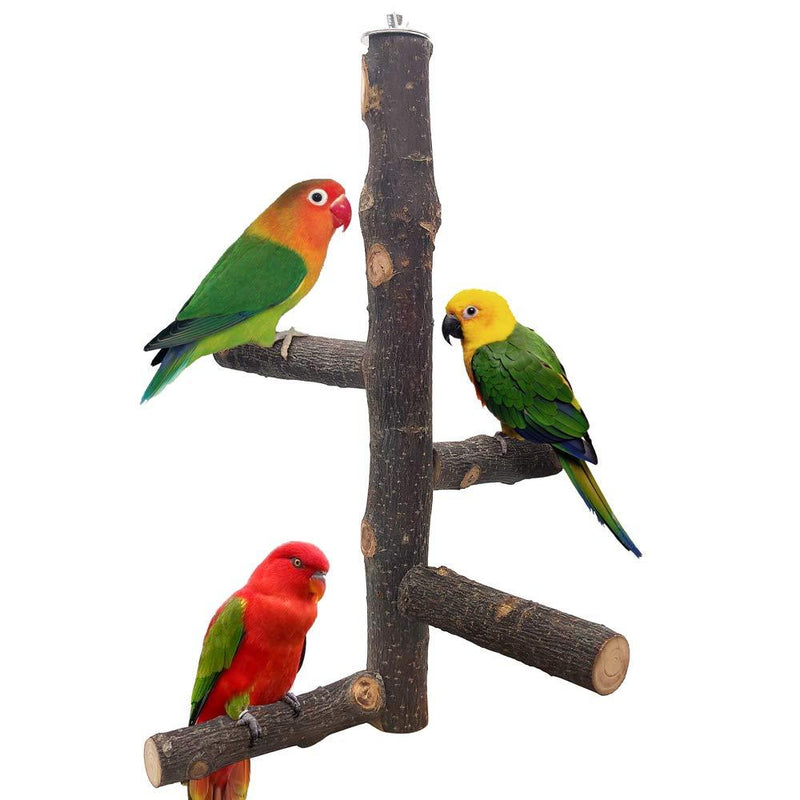 LIMIO Bird Perch Natural Crab Apple Hard Wood Stand, Conure Toys Bird Platform for Cage, Cockatiel Parakeet Cage Accessories for Small Medium Parrots - PawsPlanet Australia