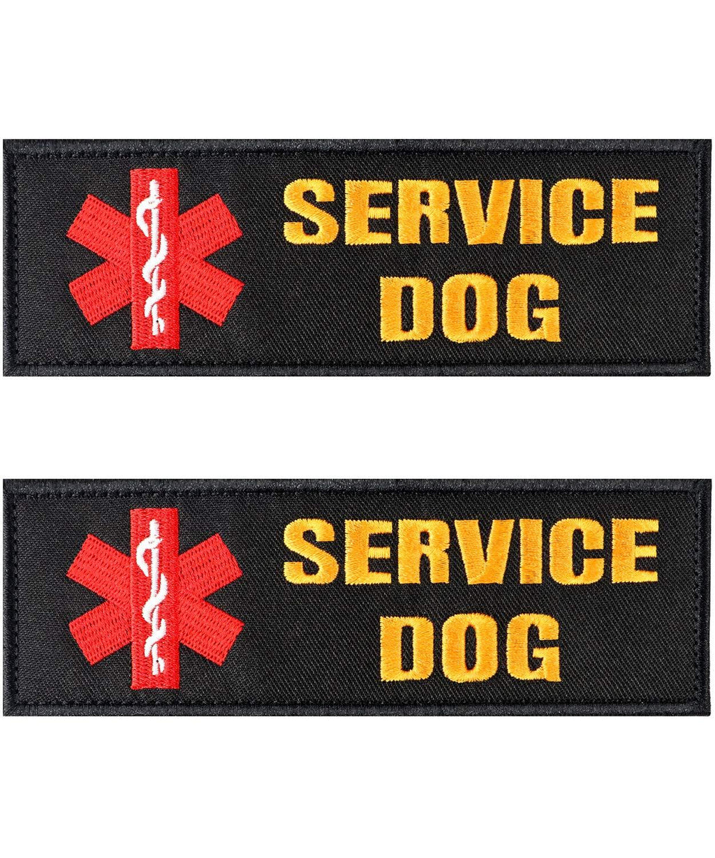 [Australia] - TagME 2 Pack Embroidered Service Dog and ESA Dog Patch,6"x2" 6"x2" 