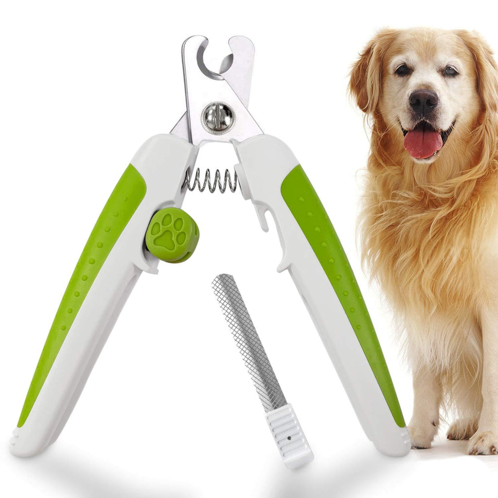 [Australia] - SuReady Dog Nail Clippers - Pet Nails Trimmer for Dogs or Cats with Safety Guard to Avoid Over-Cutting, Free Nail File & Lock Switch, Sturdy Non-Slip Handles 