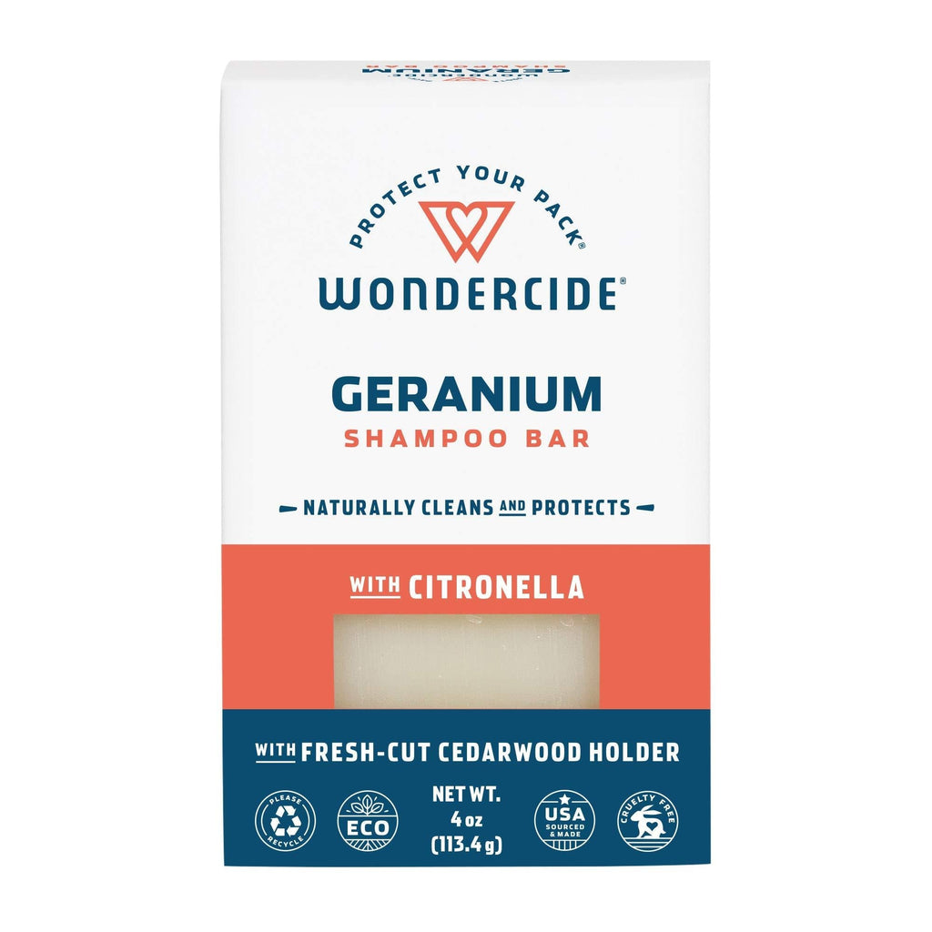 [Australia] - Wondercide Natural Pet Shampoo Bar for Dogs & Cats- Gentle, Plant-Based, Easy-to-Use, Moisturizing Coconut Oil, Eco-Friendly, Biodegradable - 4 oz Bar Geranium + Skin Protection 