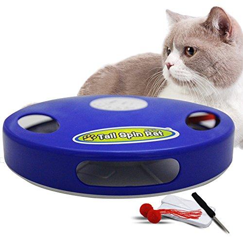 [Australia] - Buyter Electric Vocal Funny Cat Turntable Automatic Multi-Position Pet Tail Spin Rat Toys 