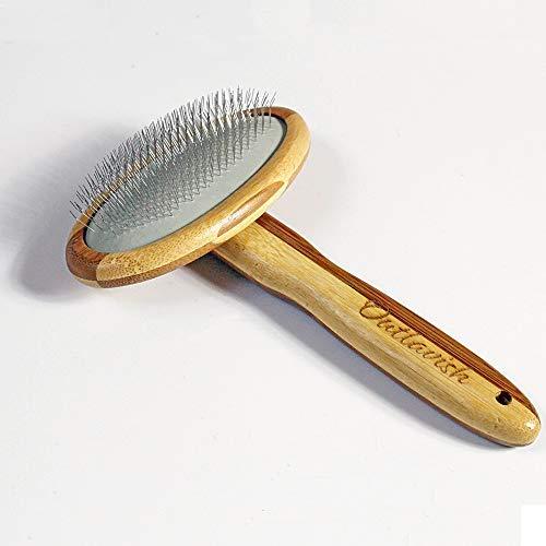 Outlavish Sheepskin Wool Brush Comb Bamboo Slicker Carding, Longer Prongs, Stronger Design - PawsPlanet Australia