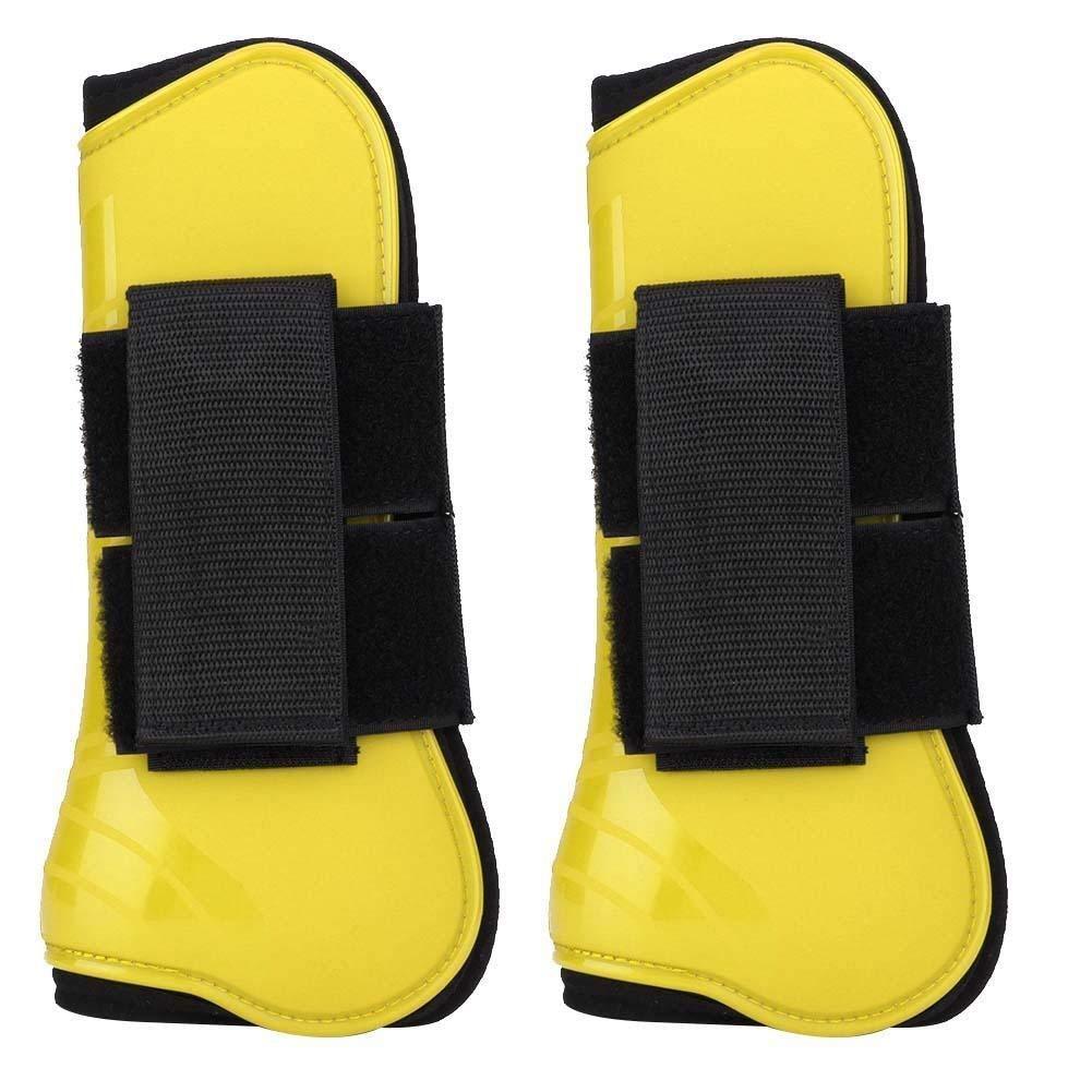 Broco 1 Pair of Horse Jumping Leg Boot Protection Support Wrap Equestrian Equipment(Yellow) - PawsPlanet Australia
