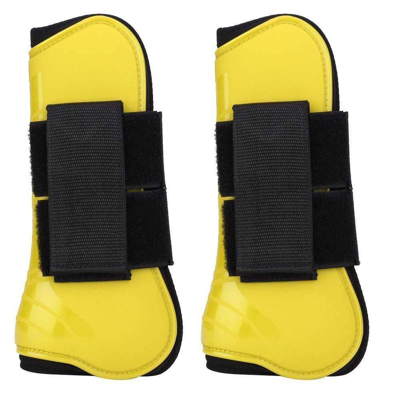 Broco 1 Pair of Horse Jumping Leg Boot Protection Support Wrap Equestrian Equipment(Yellow) - PawsPlanet Australia