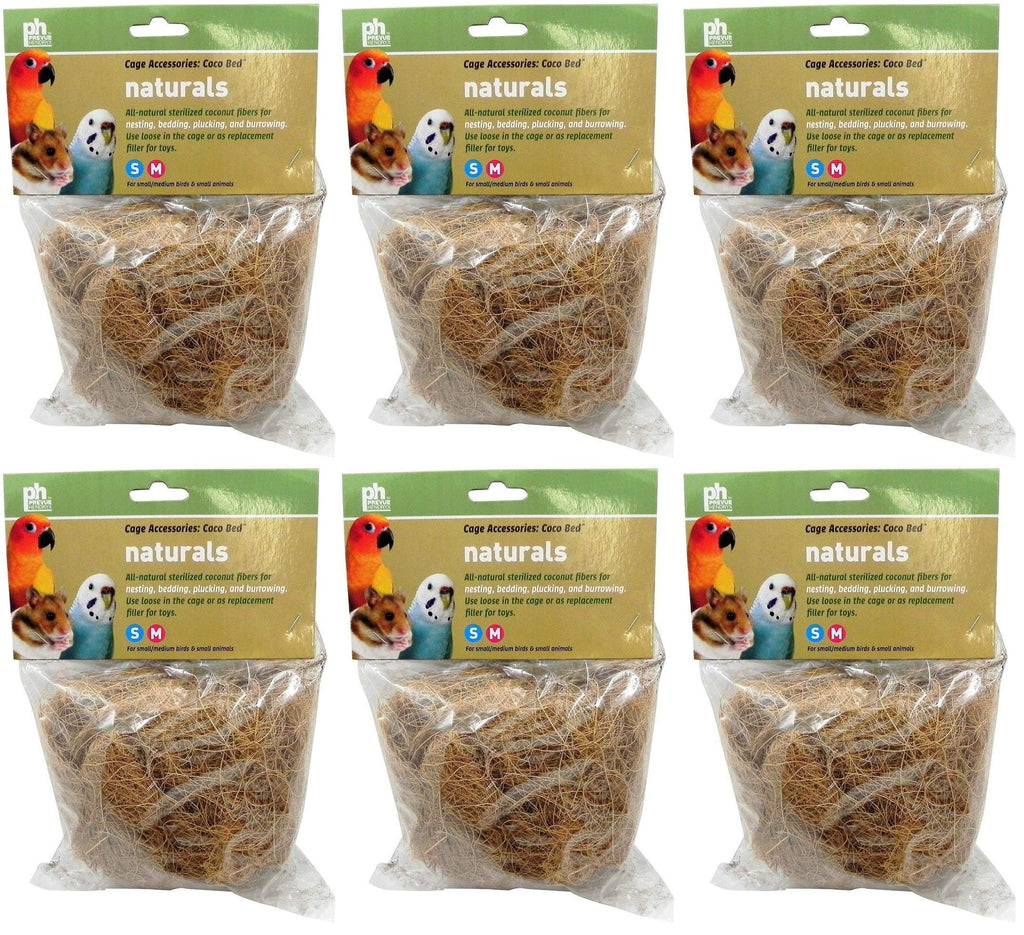 [Australia] - Prevue Pet Products 6 Pack of Coco Bedding for Small/Medium Birds and Small Animals 