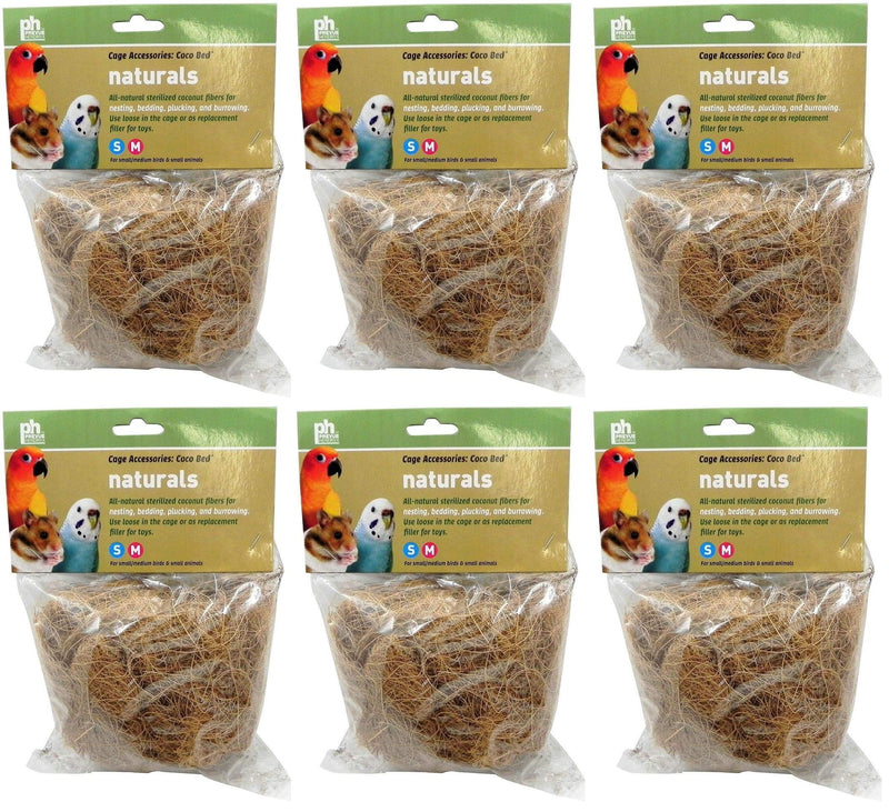 [Australia] - Prevue Pet Products 6 Pack of Coco Bedding for Small/Medium Birds and Small Animals 