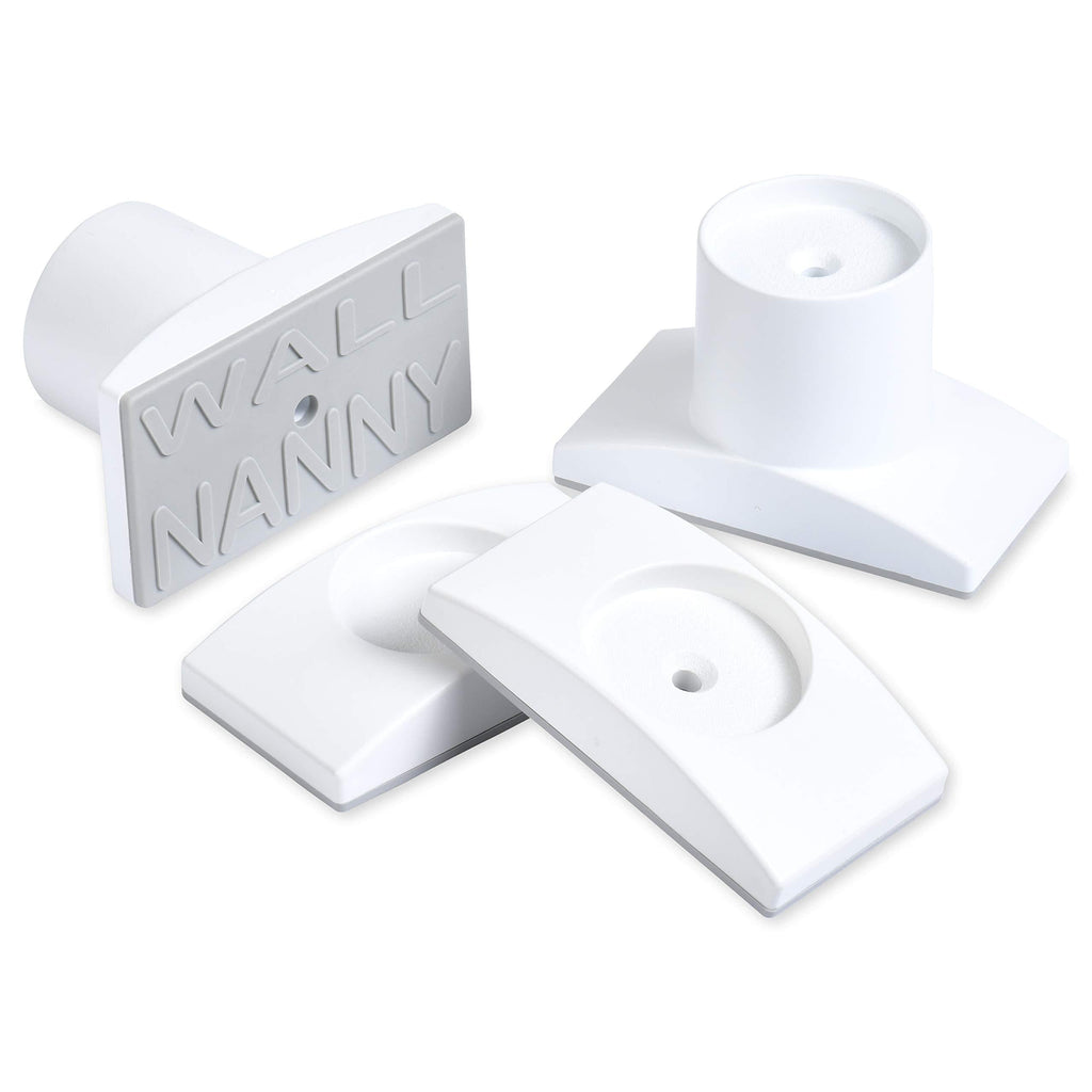 [Australia] - Wall Nanny Extender - 2.5 Inch Baby Gate Extension Extends Pressure Mounted Gates + Protects Walls + Stabilizes Gate - Child Pet & Dog Gates - Works on Stairs - Extends 2.5" Total White 