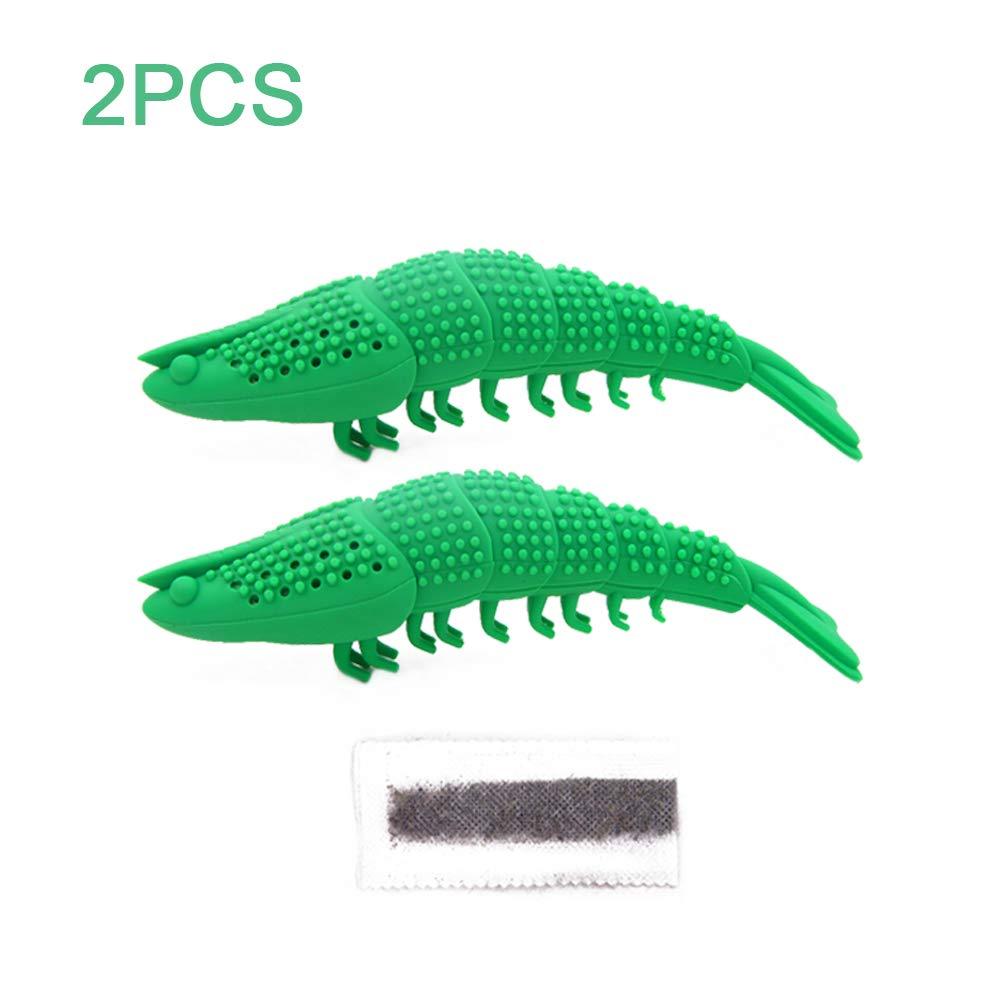 [Australia] - Boerni 2 Pack Catnip Toys, Cat Teeth Cleaning Toys, Crayfish Shape Cat Toothbrush Toy, Natural Rubber Teeth Cleaning Chew Pet Supplies for Cats 