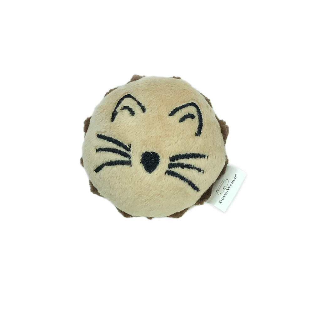 [Australia] - DoyenCat Catnip Macaron Cat Toy Bat and Play Toy Stuffed with Catnip Cookie Shape Cute and Funny Cat Face Paw Meow Purrfect Cream 