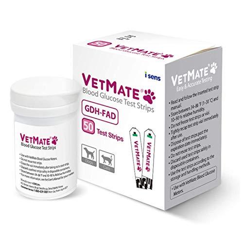 VetMate Dogs & Cats Diabetes Test Strips - 50 Count Strips Compatible with VetMate Diabetes Testing Kit - PawsPlanet Australia