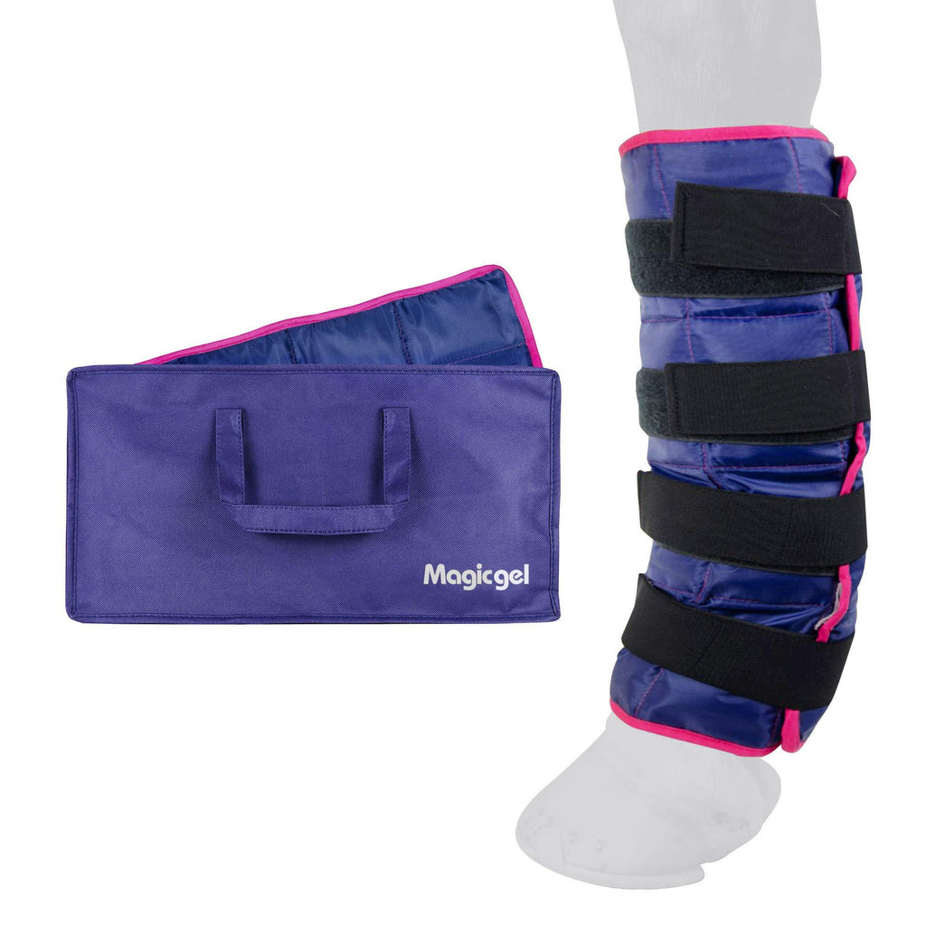 Horse Ice Pack - Cooling Leg Wraps for Hock, Ankle, Knee, Legs, Boots, and Hooves. (Single Ice Boot, by Magic Gel) 1 Count (Pack of 1) - PawsPlanet Australia