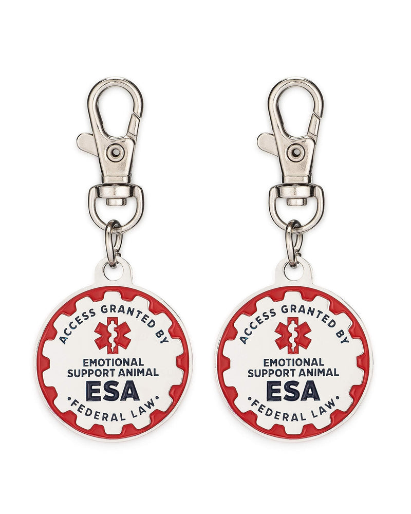 Industrial Puppy Emotional Support Dog Tag, 2 Pack: Metal Pet ID Tags for Service Animals, Emotional Support Dogs 1 inch (Small Dogs) - PawsPlanet Australia
