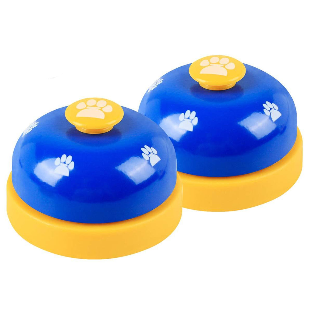 ERBAO Pet Training Bells, Dog Puppy Pet Potty Training Bells, 2 Pack Metal Door Bell for Potty Training, Clear Ringing Pet Tool for Small Dogs Cats Blue+Blue - PawsPlanet Australia