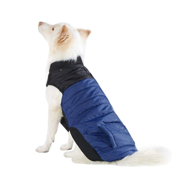 [Australia] - Mogoko Fleece Dog Winter Jacket with Harness/Leash Hole, Pet Waterproof Raincoat Warm Vest Clothes for Cold Weather 9.8" neck girth, 15.7" chest 