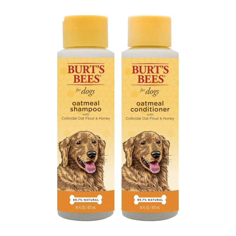 Combo Pack: Burt's Bees for Dogs Oatmeal Dog Shampoo and Conditioner with Colloidal Oat Flour and Honey | Cruelty Free, Sulfate & Paraben Free, pH Balanced for Dogs - Made in The USA - PawsPlanet Australia