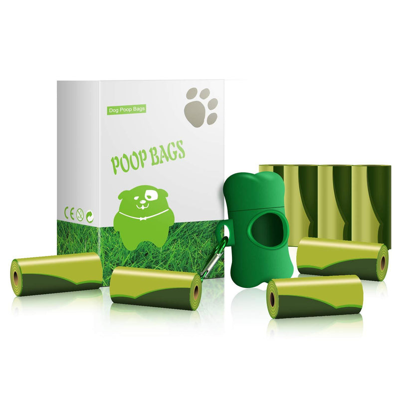 [Australia] - jie Rui Dog Poop Bags，with Dispenser and Leash Clip，100% Leak Proof，Extra Thick and Strong Pet Dog Waste Bags,8 Rolls/Pack (120 Rolls in Total) 