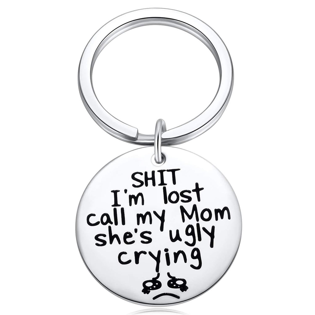 [Australia] - Dog IDS Oh Sht, I'm Lost! Dog Speak Pet ID Tag Pet Tags Dog Tag for Collar Puppy Tag Phone Number Puppies tag Ugly Crying Dog Tags 