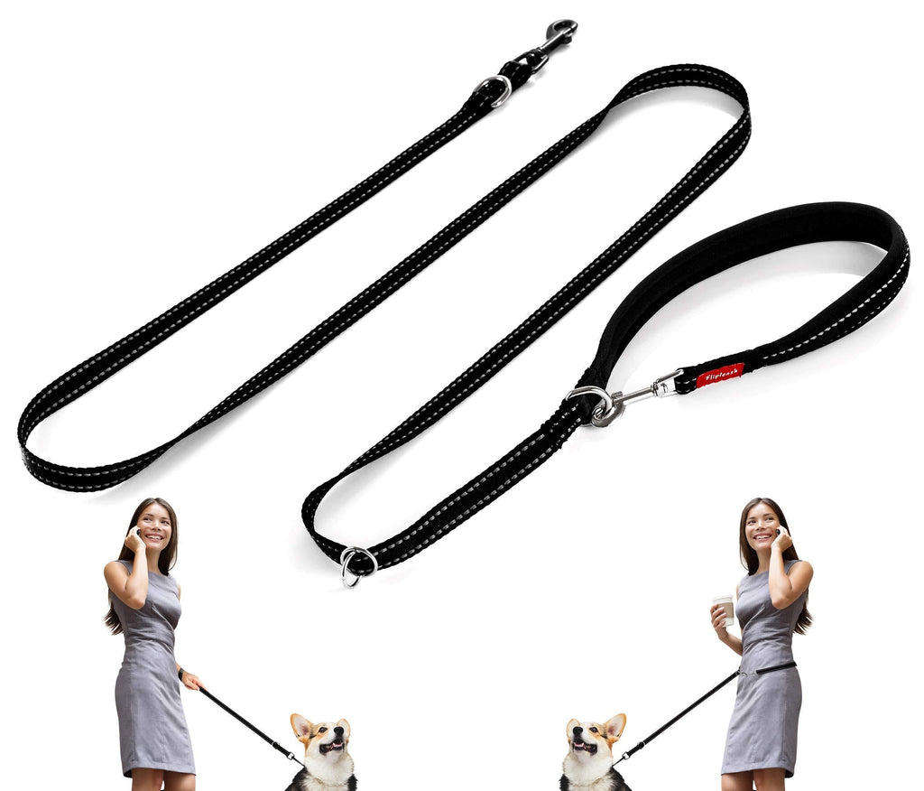 [Australia] - Flipleash Standard, Regular Leash or Hands Free Quick Convertible 6ft Black 